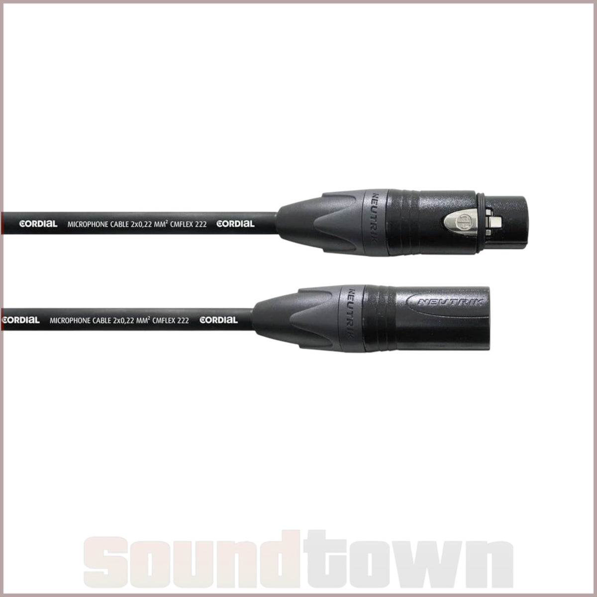 CORDIAL SELECT CPM3 BLACK 3M MICROPHONE CABLE WITH NEUTRIK CONNECTORS
