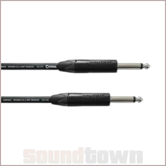 CORDIAL SELECT CPL1 PP SPEAKER LEAD 1M 6.35MM TS TO 6.35MM TS (2 X 1.50MM2)
