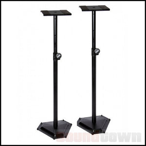 ONSTAGE OSSMS6600P DELUXE STUDIO MONITORS STANDS WITH HEX BASE (PAIR)