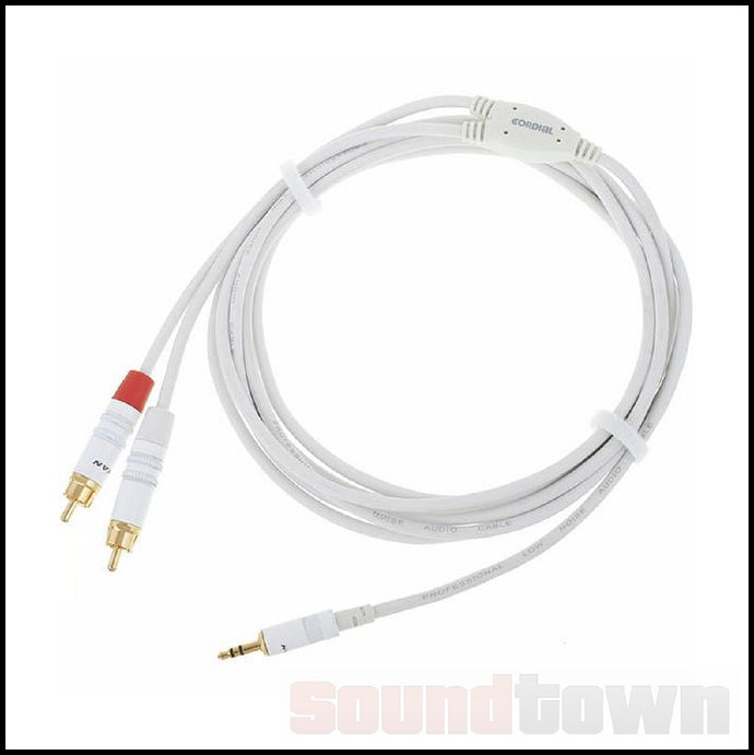 CORDIAL CFY3 WCC-SNOW LEAD 3M 3.5MM TRS TO DUAL RCA
